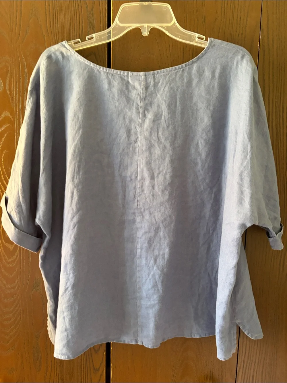 J Jill 2 pc, Relaxed Linen Tunic Top and capris(M) in Light Periwinkle. Top/L.